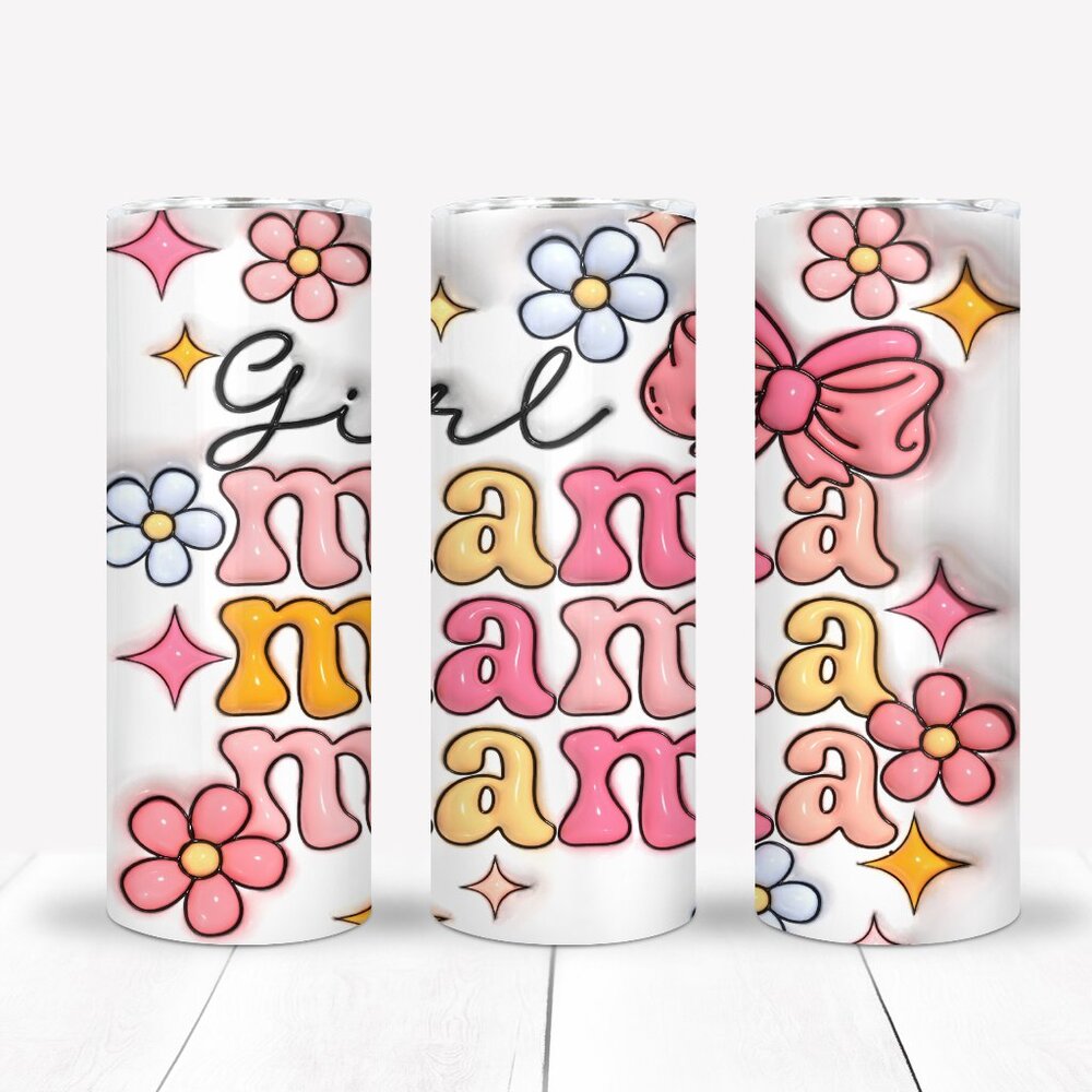 Girl Mama 20oz Tumbler, Travel Coffee Mug